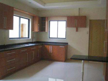 Dining room with modular cabinets