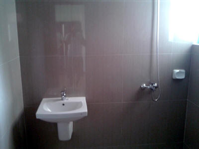 Lavatory and shower of BF Homes Zen house for sale