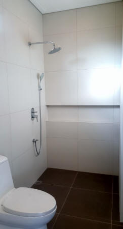 Toilet and shower of house in BF Homes for sale