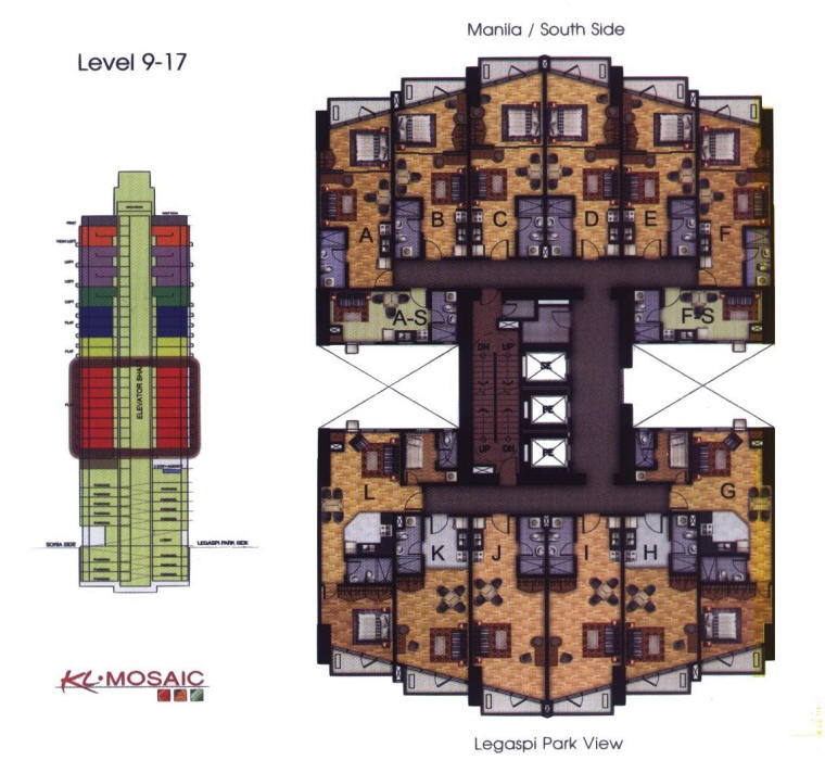 Floor and Level Plan of Condominium units for sale in Makati
