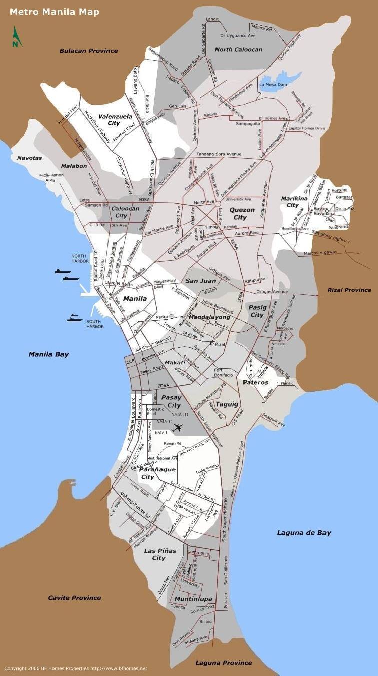 Metro Manila Map - Metro Manila Street Map
