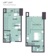 Greenbelt Makati Condo Unit for Sale, Loft Floor Plan