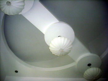 Decorative ceiling with lighting fixtures