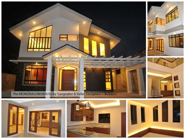 Night time photos of house for sale at Tahanan Village.