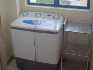 Laundry area of condo unit