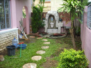 Front garden with groto