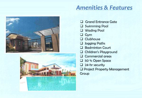 List of amenities of Fountain Breeze Condominium