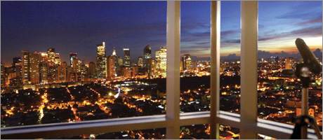 View of the Makati Skyline from the condominium unit