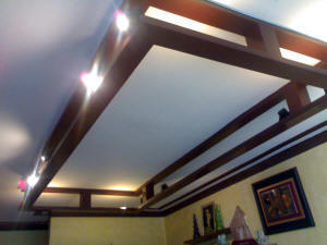 Ceiling of living area