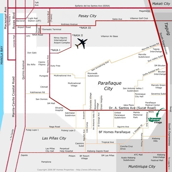 Tahanan Village Location Map